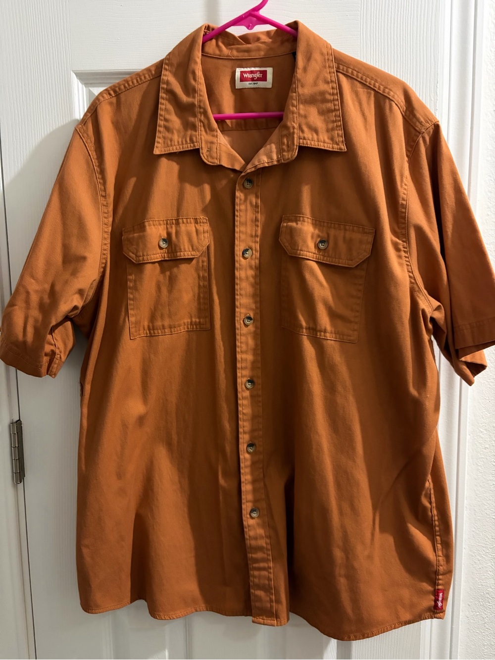 Wrangler Button-Front Shirt - Caramel Brown